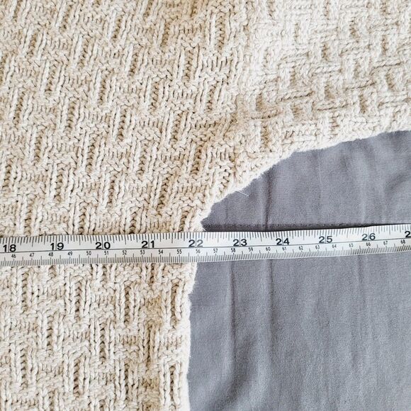 Vintage Eddie Bauer Sweater Mens XL Ivory Beige Fisherman Cable Knit Chunky Prep - Picture 5 of 6